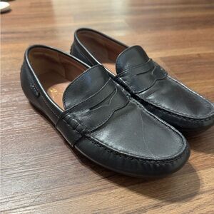 Polo Ralph Lauren Black Leather Slip-On Loafers